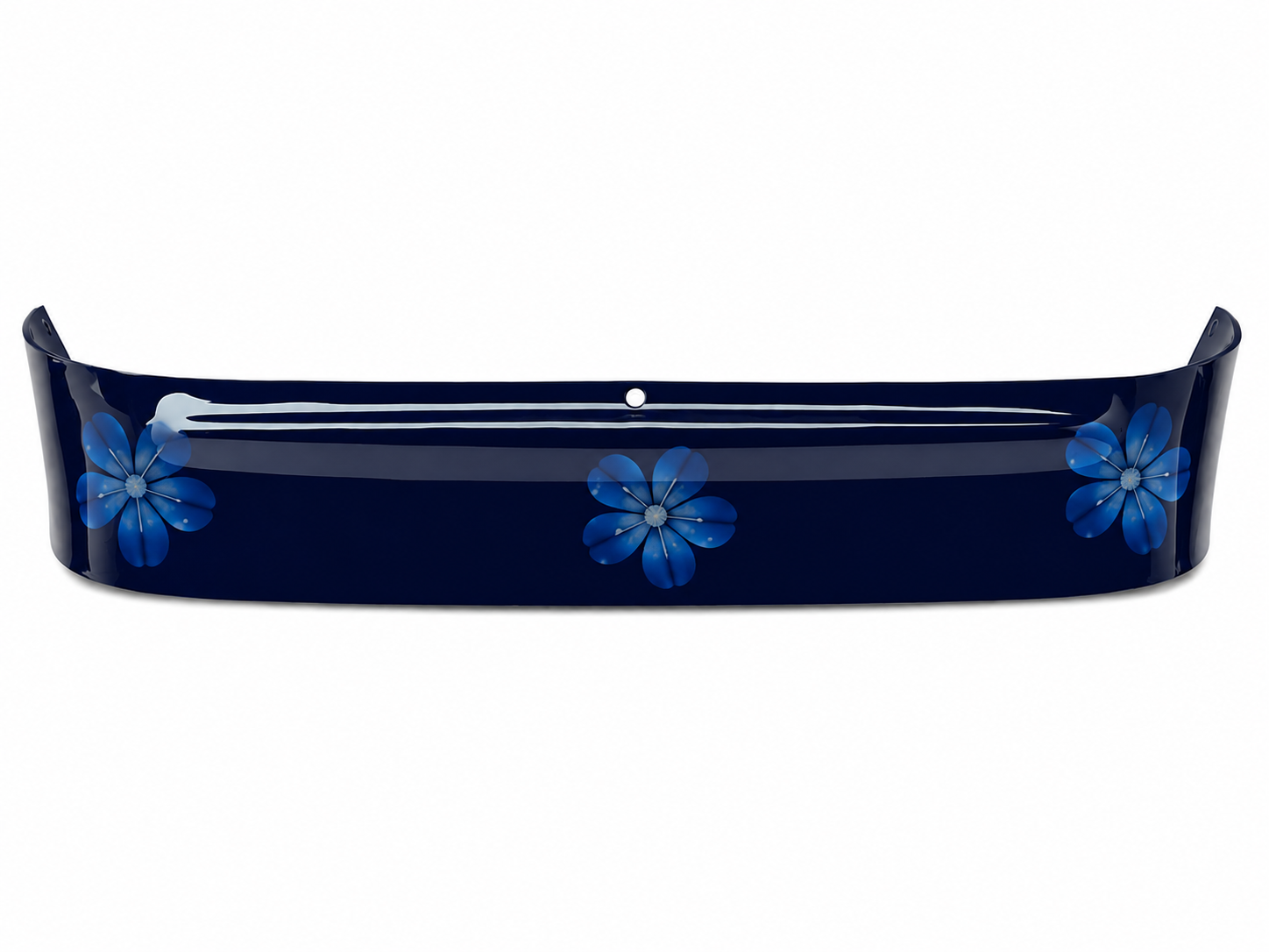 Acc. Fiber Sun Shade 6mm Deep Blue 3 Flower  Printed
